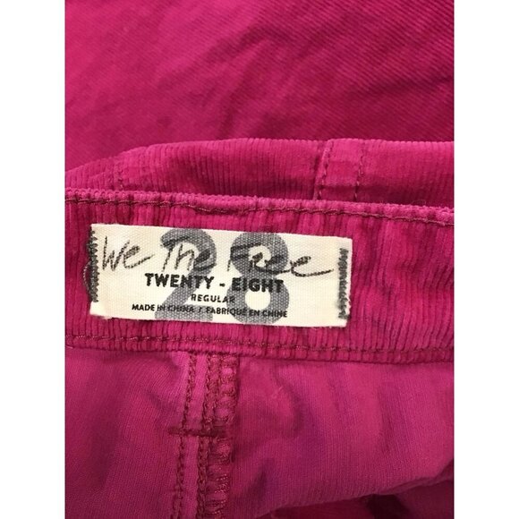 Free People, We The Free, Pink Corduroy Skirt, Midi Button Fly/Front Slit, 28 🩷 - Picture 3 of 4